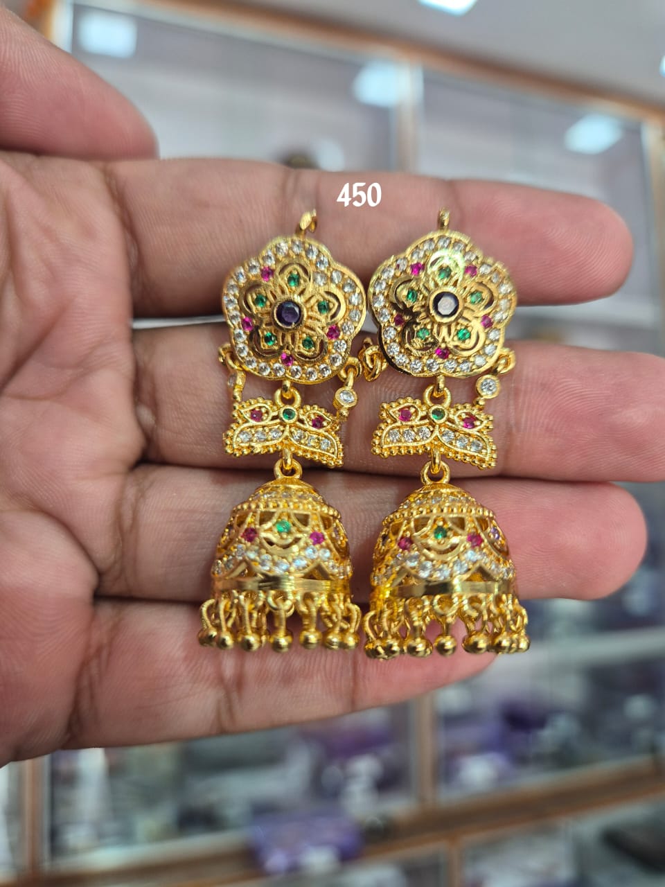 Classic Rajasthani Copper Earrings J2