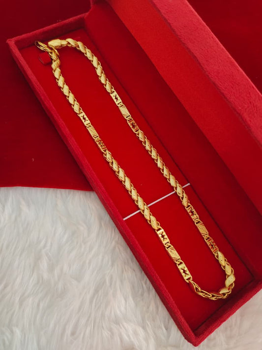 Heavy Look Men’s Copper Gold-Finish Chain CM06