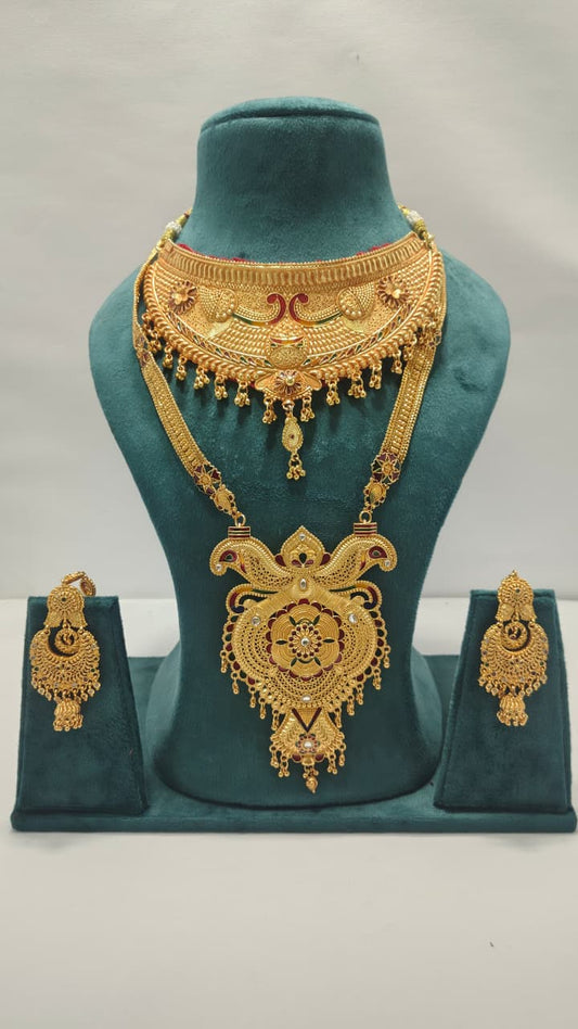 Royal Choker Rani Haar & Earrings Combo CRHE12