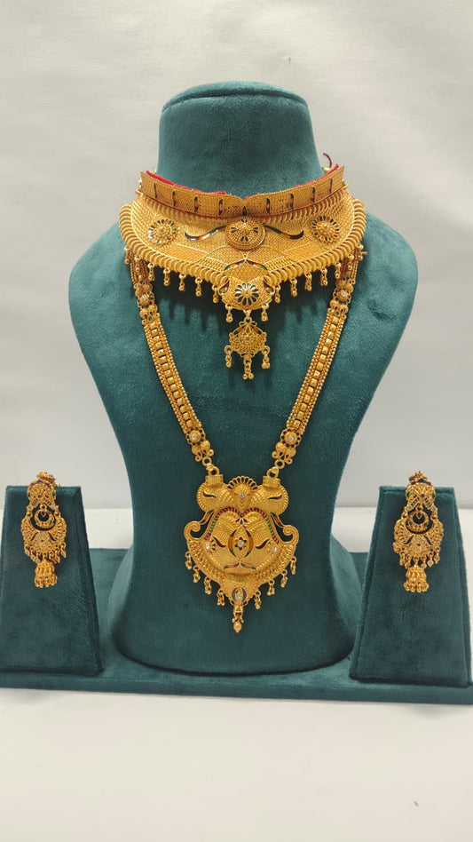 Royal Choker Rani Haar & Earrings Combo CRHE11