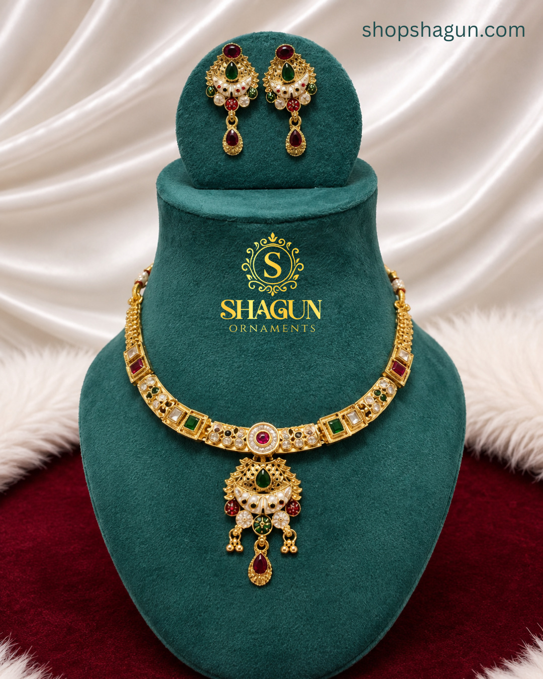 Heritage Kundan Choker Set with Pearl Drops HC09